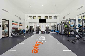 Fitness center with new, top-of-the-line equipment